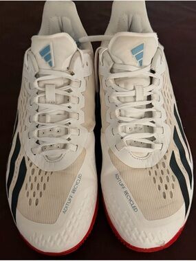 adidas Men's Adizero Cybersonic Tennis Shoes IG9513 Red/White/Blue size 10